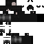 Black Minecraft skin texture, 64x64 pixels