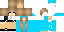 Minecraft skin texture, 64x32 legacy pixels