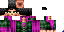 Minecraft skin texture, 64x32 legacy pixels