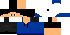 Blue Minecraft skin texture, 64x32 legacy pixels