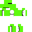 Green Minecraft skin texture, 64x64 pixels