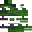 Green Minecraft skin texture, 64x64 pixels
