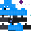 Blue Minecraft skin texture, 64x64 pixels