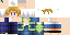 Minecraft skin texture, 64x32 legacy pixels