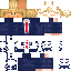 Blue Minecraft skin texture, 64x64 pixels