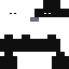 Black white Minecraft skin texture, 64x64 pixels