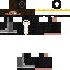 Black Minecraft skin texture, 64x64 pixels