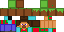 Minecraft skin texture, 64x32 legacy pixels