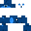 Blue Minecraft skin texture, 64x64 pixels