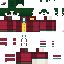 Red Minecraft skin texture, 64x64 pixels