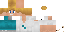 Minecraft skin texture, 64x32 legacy pixels