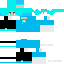 Blue Minecraft skin texture, 64x64 pixels