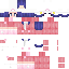 Red Minecraft skin texture, 64x64 pixels