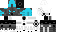 Minecraft skin texture, 64x32 legacy pixels