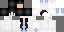 Minecraft skin texture, 64x32 legacy pixels