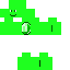 Green Minecraft skin texture, 64x64 pixels