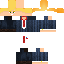 Blue Minecraft skin texture, 64x64 pixels