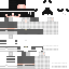 Gray white Minecraft skin texture, 64x64 pixels