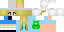 Blue Minecraft skin texture, 64x32 legacy pixels