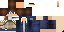 Minecraft skin texture, 64x32 legacy pixels