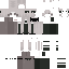 White Minecraft skin texture, 64x64 pixels