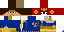Minecraft skin texture, 64x32 legacy pixels