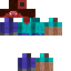 Blue Minecraft skin texture, 64x64 pixels