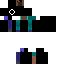 Black blue Minecraft skin texture, 64x64 pixels
