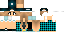 Minecraft skin texture, 64x32 legacy pixels