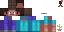 Minecraft skin texture, 64x32 legacy pixels