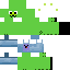 Green blue Minecraft skin texture, 64x64 pixels