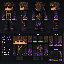 Black Minecraft skin texture, 64x64 pixels