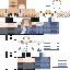 Blue Minecraft skin texture, 64x64 pixels