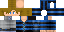 Minecraft skin texture, 64x32 legacy pixels