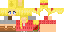Minecraft skin texture, 64x32 legacy pixels