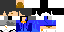 Minecraft skin texture, 64x32 legacy pixels