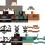 Slim Minecraft skin texture, 64x64 pixels