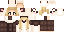 Minecraft skin texture, 64x32 legacy pixels