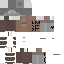 Orange brown Minecraft skin texture, 64x64 pixels