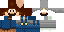 Minecraft skin texture, 64x32 legacy pixels
