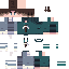 Blue Minecraft skin texture, 64x64 pixels