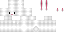 White Minecraft skin texture, 64x32 legacy pixels