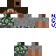 Gray Minecraft skin texture, 64x64 pixels