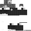 Gray Minecraft skin texture, 64x64 pixels