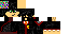 Minecraft skin texture, 64x32 legacy pixels