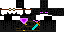 Minecraft skin texture, 64x32 legacy pixels