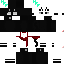 Black Minecraft skin texture, 64x64 pixels