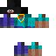 Blue Minecraft skin texture, 64x64 pixels
