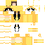 Orange yellow Minecraft skin texture, 64x64 pixels