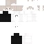 White Minecraft skin texture, 64x64 pixels